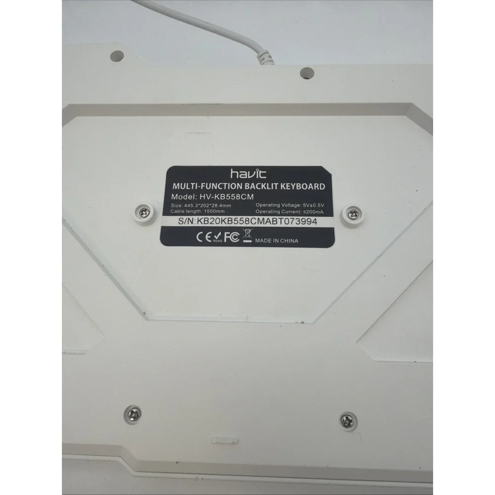 Havit Magic Eagle gaming keyboard, specifically from the white backlit